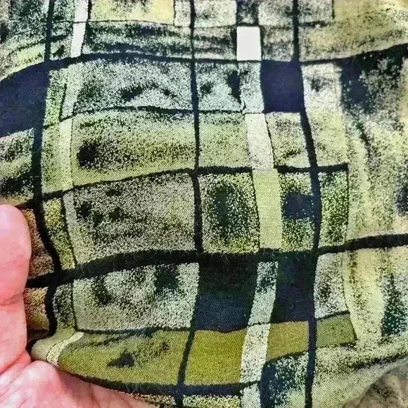 Vintage Boho Artsy Earthy Pattern Oversized Hippie Button Down Shirt Blouse. - Picture 7 of 13